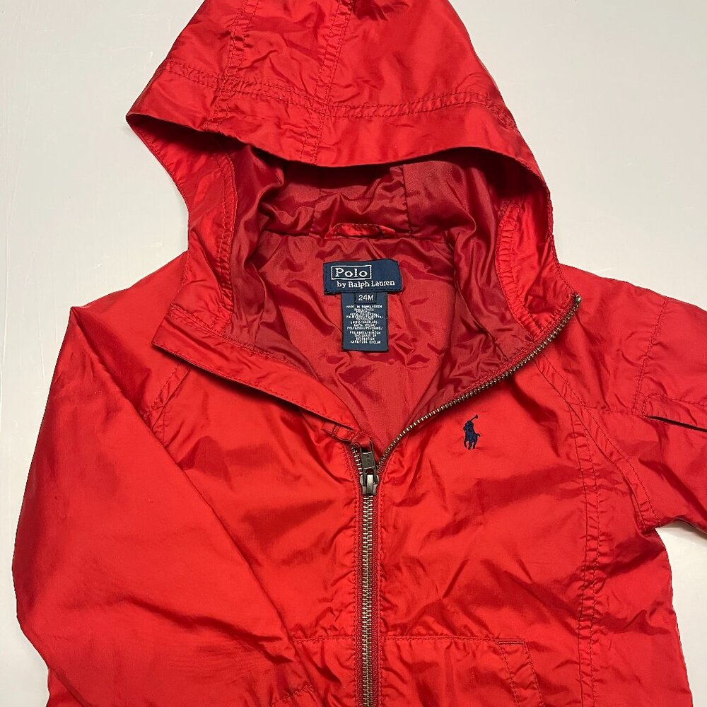 Polo Ralph Lauren Red Windbreaker Jacket Toddler Size 24M